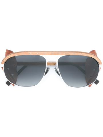 Gold And Wood 'born Heritage' Sunglasses - Grey