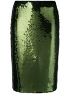 Calvin Klein Sequin Midi Skirt - Green
