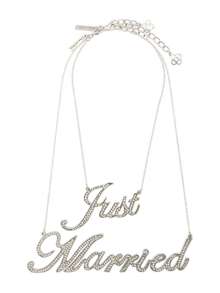 Oscar De La Renta Just Married Necklace - Grey