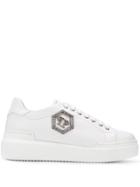 Philipp Plein Crystal Lo-top Sneakers - White