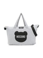 Moschino Kids Logo Print Changing Bag - Grey