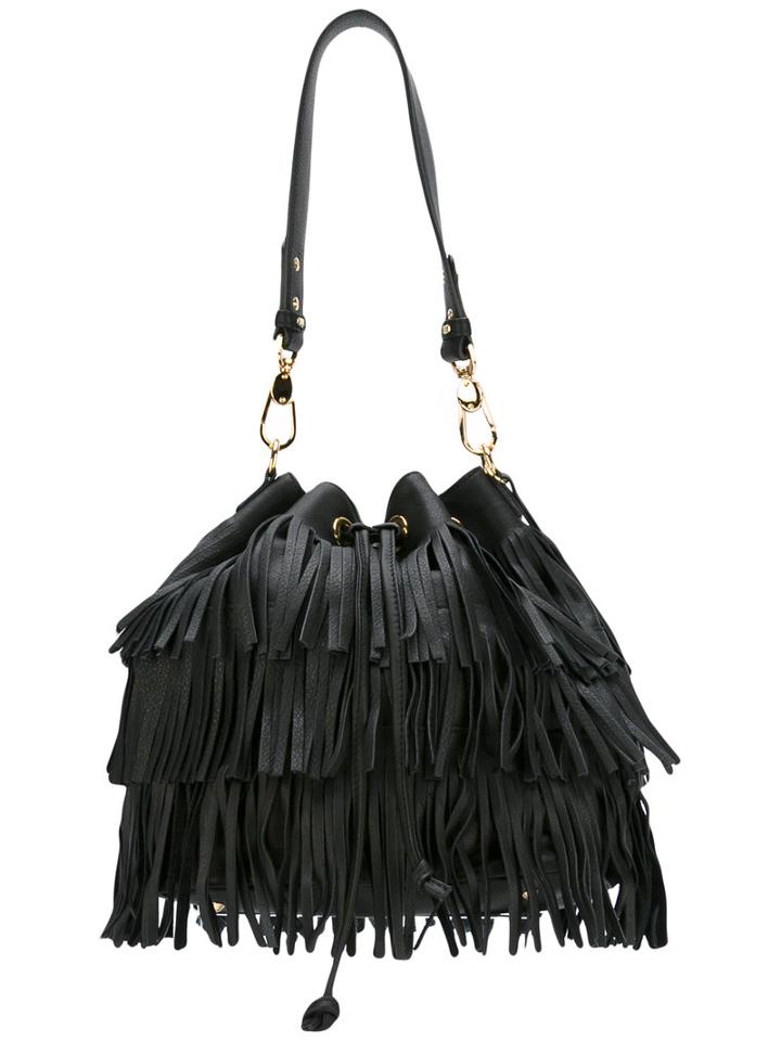 Fringed Shoulder Bag - Women - Leather - One Size, Black, Leather, L'autre Chose