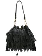 Fringed Shoulder Bag - Women - Leather - One Size, Black, Leather, L'autre Chose