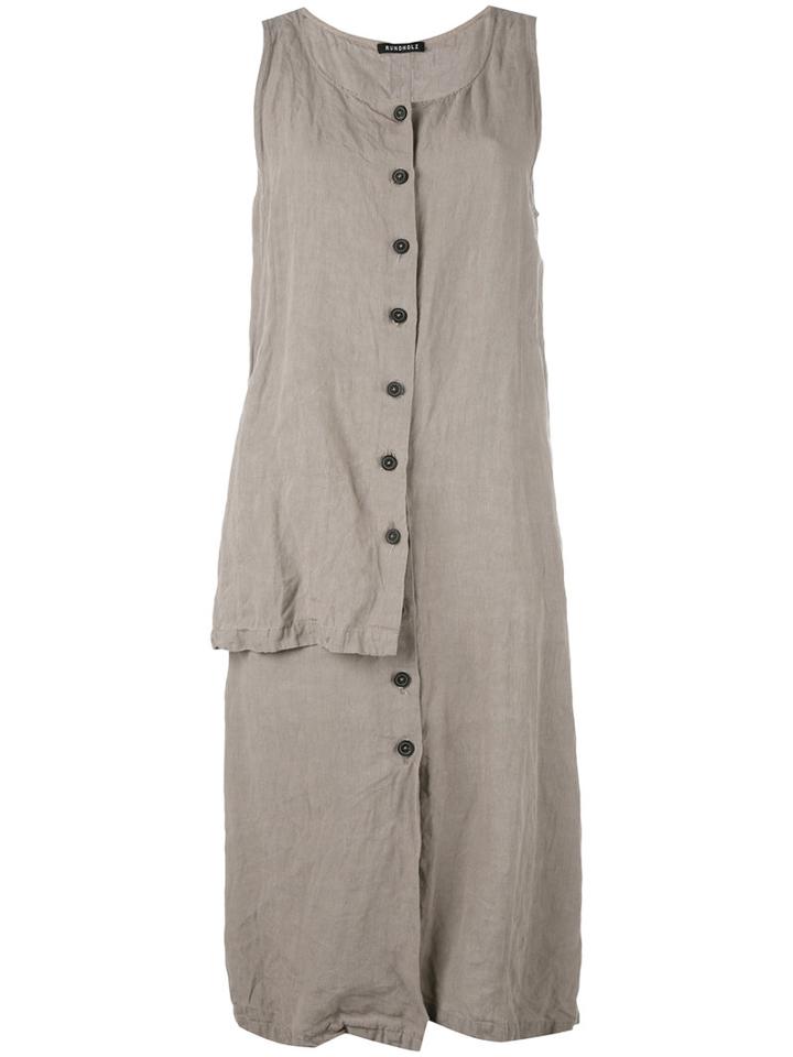 Rundholz - Open Side Dress - Women - Linen/flax - S, Nude/neutrals, Linen/flax