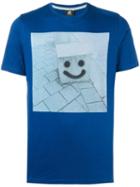 Ps By Paul Smith 'smiley' Print T-shirt, Men's, Size: Xl, Blue, Organic Cotton