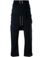 Rick Owens Drkshdw Drawstring Memphis Pants, Men's, Size: Small, Black, Cotton/polyamide
