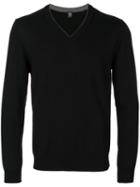 Eleventy - V Neck Sweatshirt - Men - Virgin Wool - M, Black, Virgin Wool