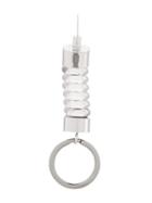 Mm6 Maison Margiela Ridged Circle Drop Earrings - Silver
