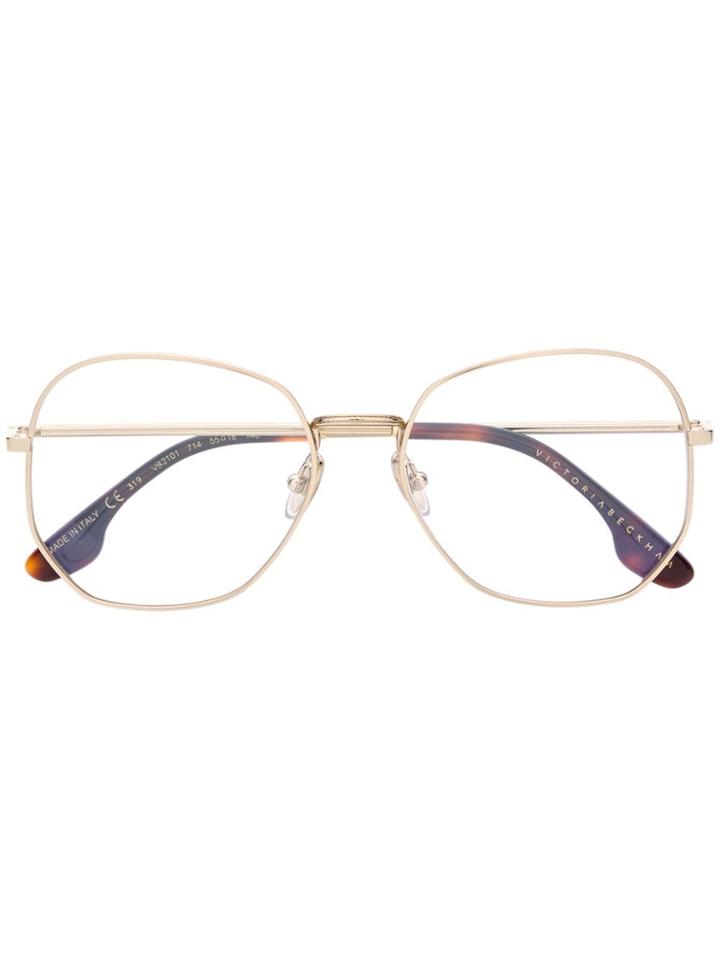 Victoria Beckham Oversized-frame Sunglasses - Gold