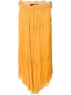 Jay Ahr - Rope Detail Handkerchief Skirt - Women - Silk/nylon - 38, Women's, Yellow/orange, Silk/nylon