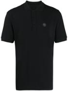 Philipp Plein Skull Embellished Polo Shirt - Black