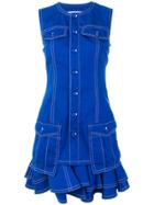 Givenchy Frill-trim Fitted Dress - Blue