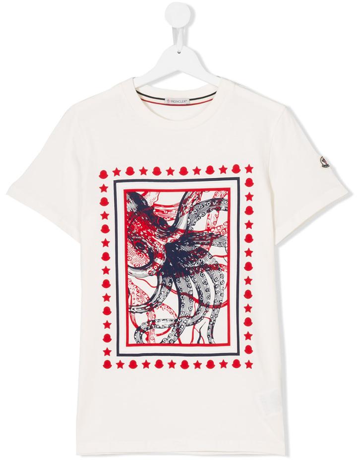 Moncler Kids Teen Nautical-print T-shirt - White
