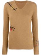 Ermanno Scervino Crocheted Letters Sweater - Neutrals