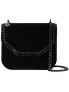 Stella Mccartney Black Velvet Falabella Shoulder Bag