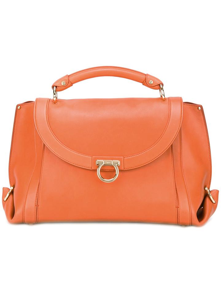 Salvatore Ferragamo - Suzanna Tote - Women - Leather - One Size, Women's, Yellow/orange, Leather