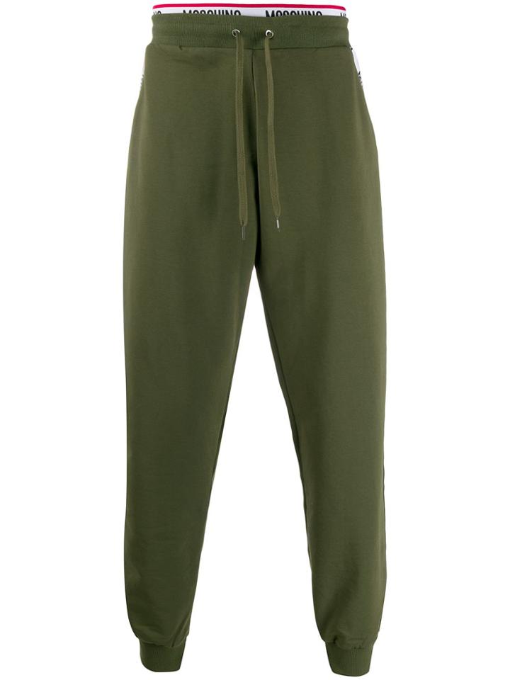 Moschino Logo Trim Track Trousers - Green