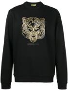 Versace Jeans Metallic Embroidered Sweatshirt - Black