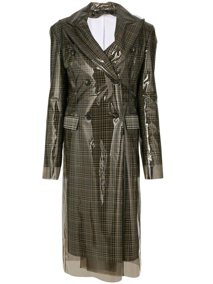 Calvin Klein 205w39nyc Double Breasted Waterproof Coat - Brown
