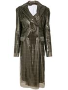 Calvin Klein 205w39nyc Double Breasted Waterproof Coat - Brown
