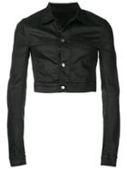 Rick Owens Cropped Fitted Jacket - Black
