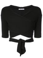 T By Alexander Wang Wrap Style Top - Black