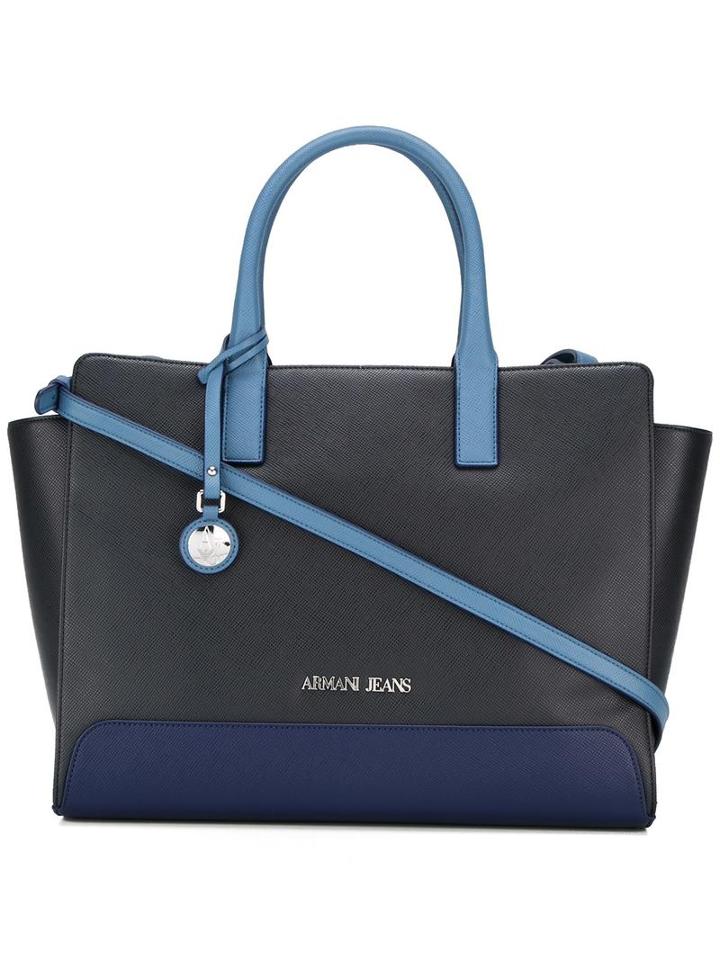 Armani Jeans Zip Up Tote Bag, Women's, Grey