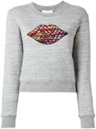 See By Chloé Boucle Bisous Sweatshirt, Women's, Size: Large, Grey, Cotton/spandex/elastane/virgin Wool/acrylic