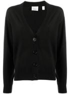 Burberry Vintage Check Elbow Cardigan - Black