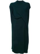 Enföld Asymmetric Wrap Dress, Women's, Size: 38, Green, Wool