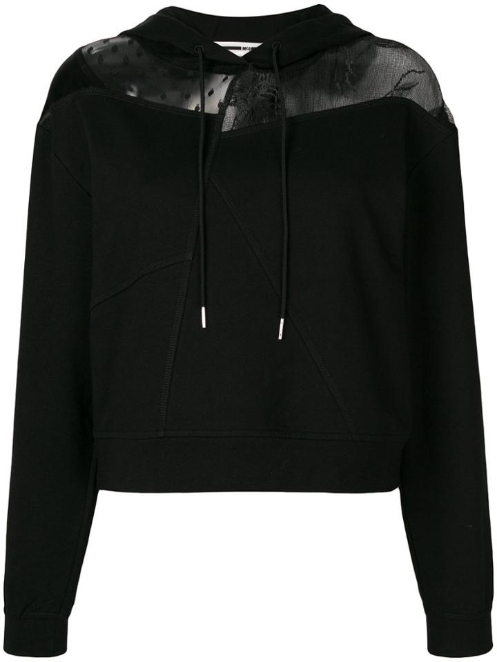 Mcq Alexander Mcqueen Cut Up Hoodie - Black