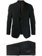 Caruso Pin Tuck Two Piece Suit - Blue