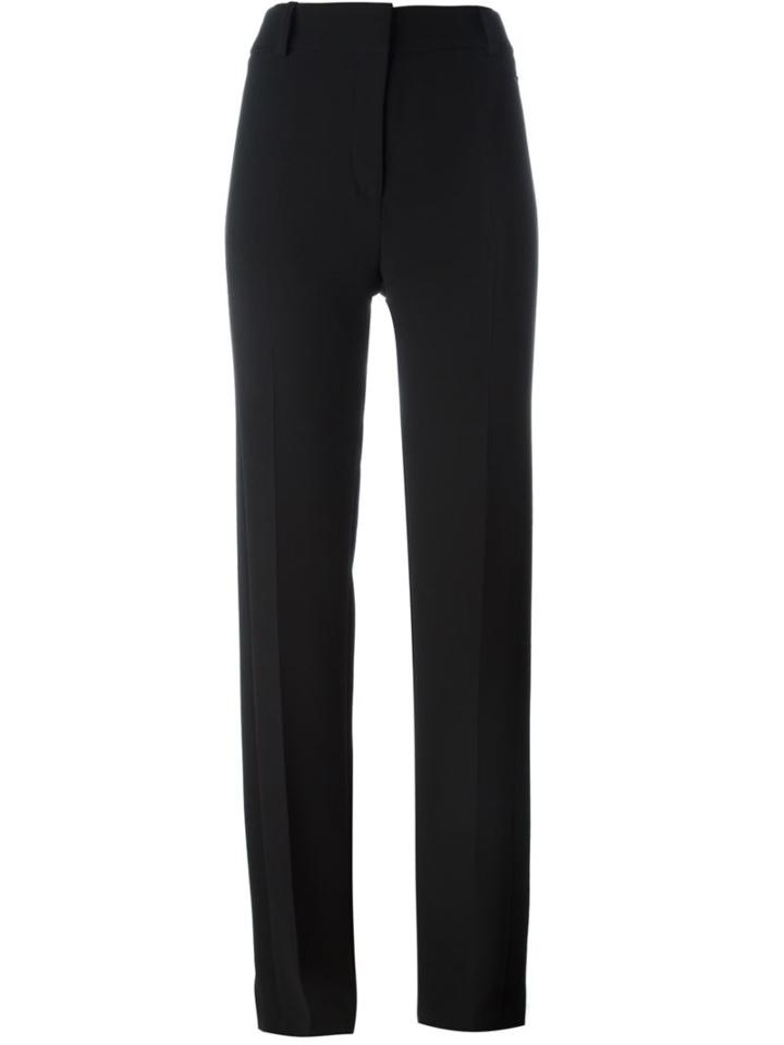 Versace High Waist Trousers, Women's, Size: 44, Black, Silk/rayon/spandex/elastane