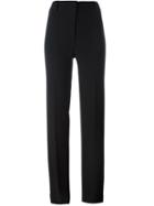 Versace High Waist Trousers, Women's, Size: 44, Black, Silk/rayon/spandex/elastane