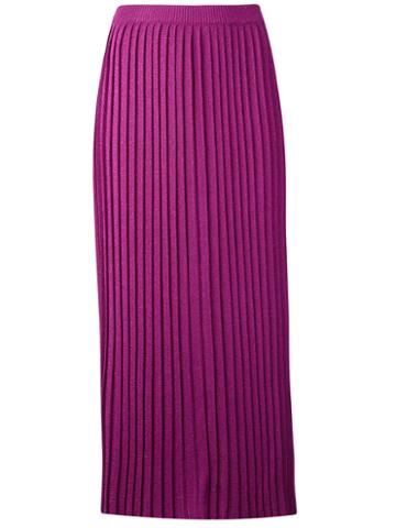 D'enia - Pleated Skirt - Women - Nylon/polyamide/acetate - M, Women's, Pink/purple, Nylon/polyamide/acetate