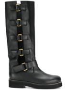 L'autre Chose Buckled Mid-calf Boots - Black