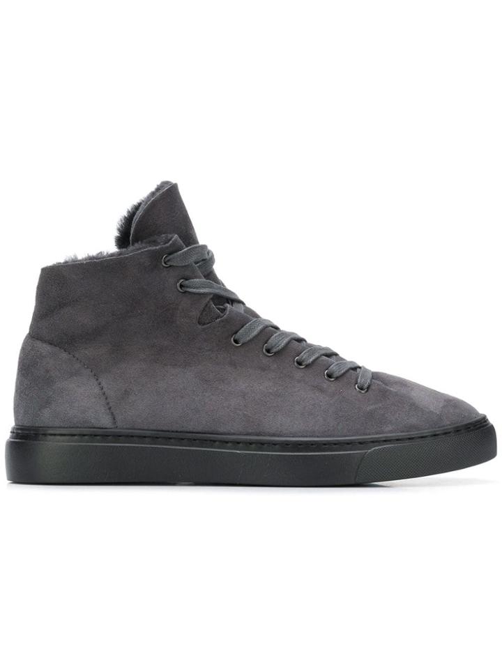 Officine Creative Suede Hi-top Sneakers - Grey