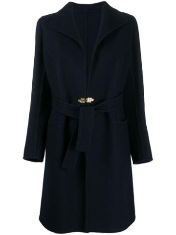 A.n.g.e.l.o. Vintage Cult 1960's Gibo Clasp Belted Coat - Blue