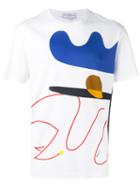 Salvatore Ferragamo Graphic Print T-shirt, Men's, Size: Small, White, Cotton