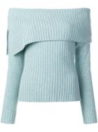 Pringle Of Scotland Off-shoulder Jumper - Blue