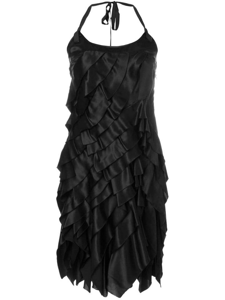 Prada Pre-owned Layered Mini Dress - Black