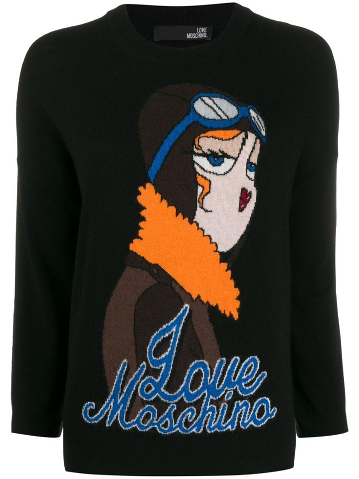 Love Moschino Aviator Jumper - Black