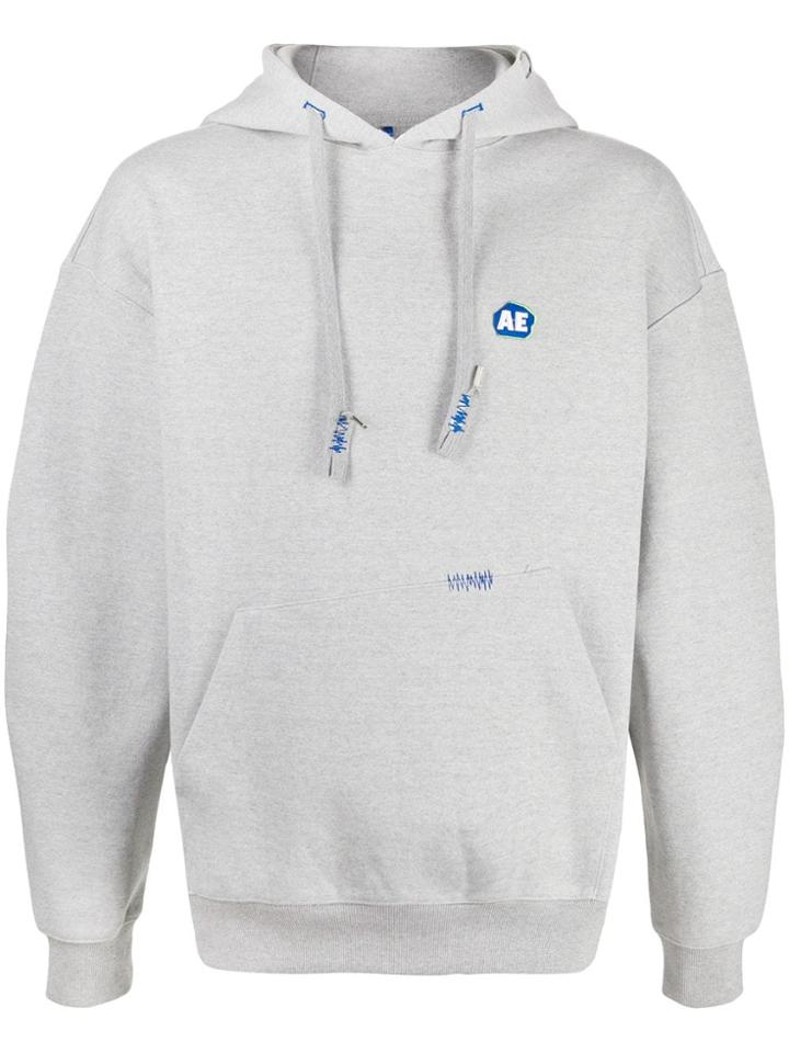 Ader Error Embroidered Logo Hoodie - Grey