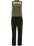 Loveless Two-tone Jumpsuit - Brown