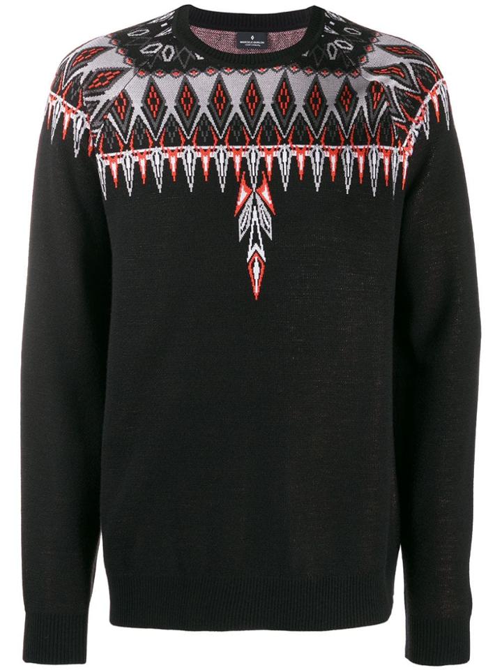 Marcelo Burlon County Of Milan Norwegian Wings Intarsia Jumper - Black