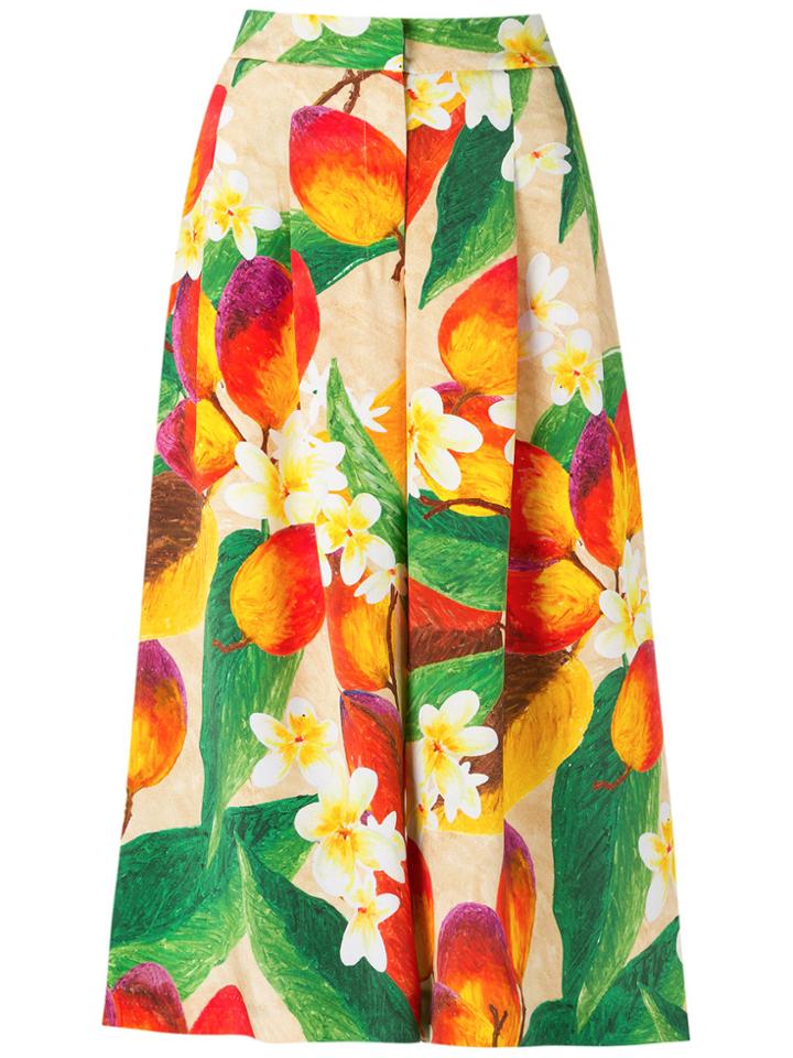 Isolda Floral And Mango Culottes - Yellow & Orange