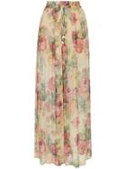 Zimmermann Melody Floral Print Silk Trousers - Nude & Neutrals