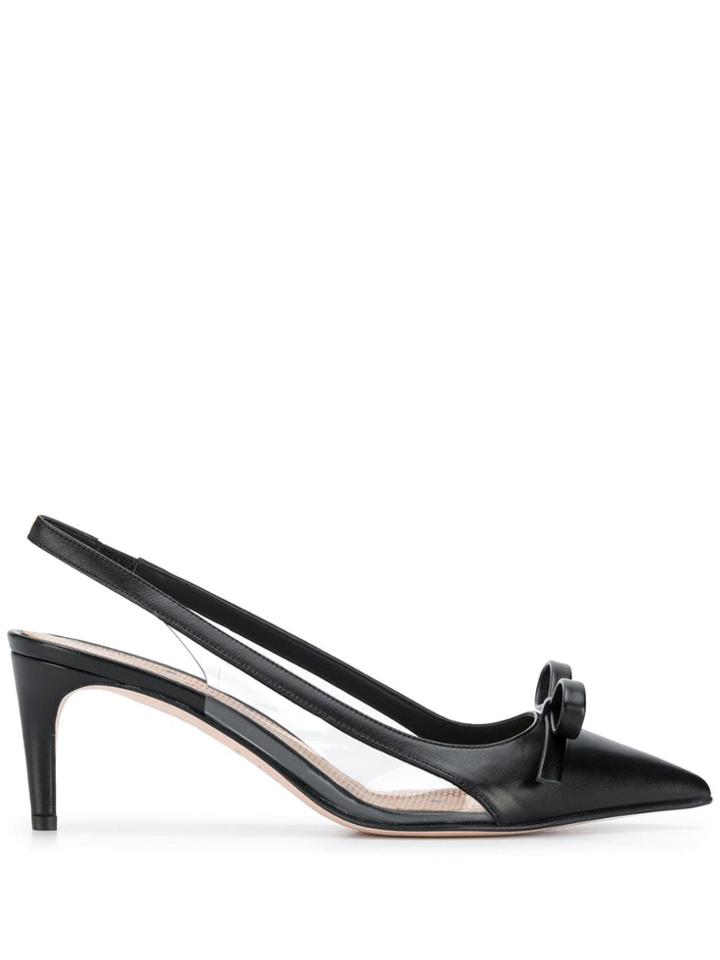 Red Valentino Perspex Slingback Pumps - Black