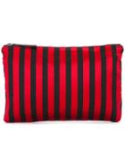 Ann Demeulemeester Blanche Striped Flat Clutch, Women's, Red, Cotton