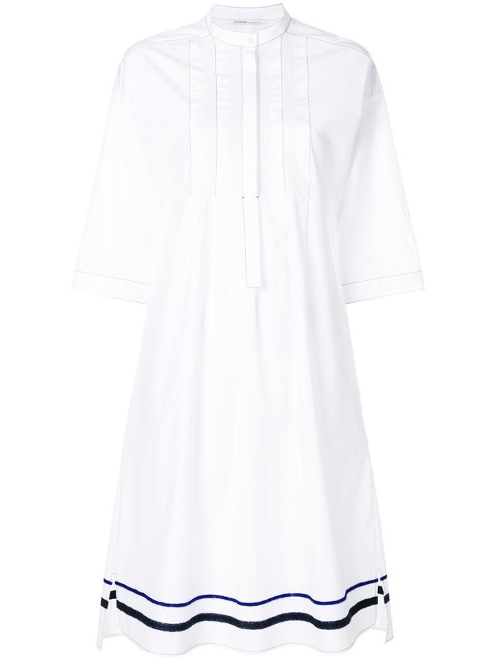 Agnona Flared Shirt Dress - White